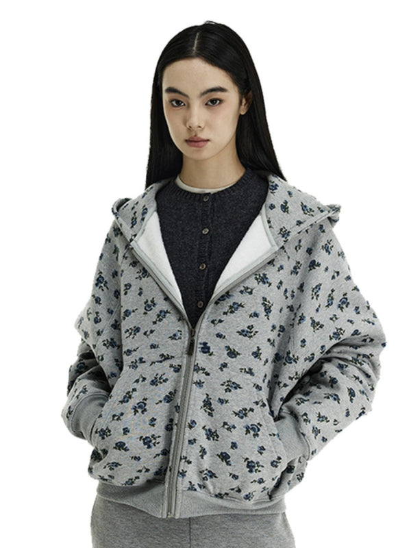 Floral Hoodie Jacket