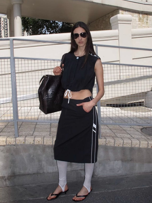 Colorblock Casual Sporty Two-piece Set