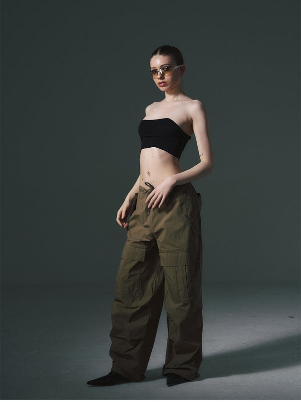 Drawstring Parachute Pants