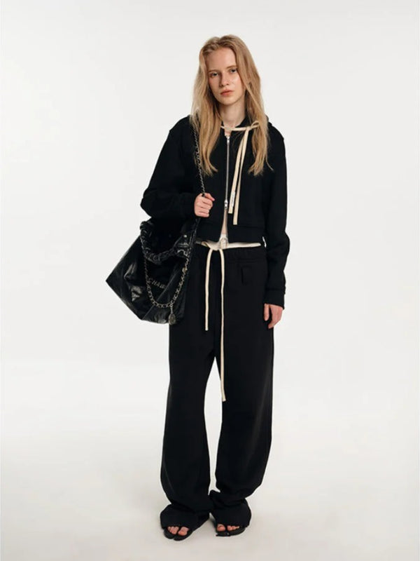 Double Waist Drawstring Sweatpants