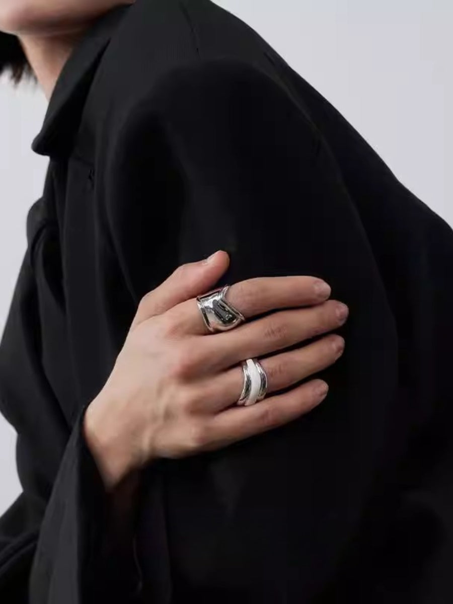 Cloudward Wide Band Statement Ring