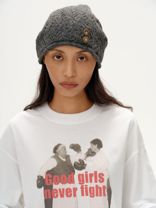 Wool Hollow Knit Cold Hat「NEW」