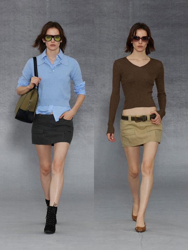 Pocket Low-rise Skirt