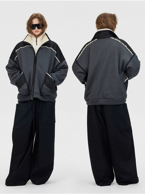 Fleece-lined Knit Sweater Jacket「NEW」