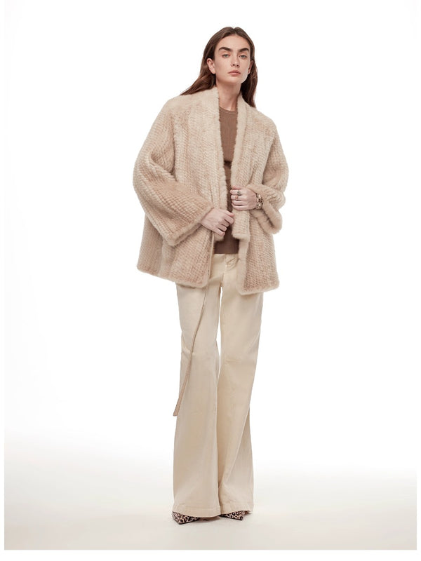 Woven Fur Coat
