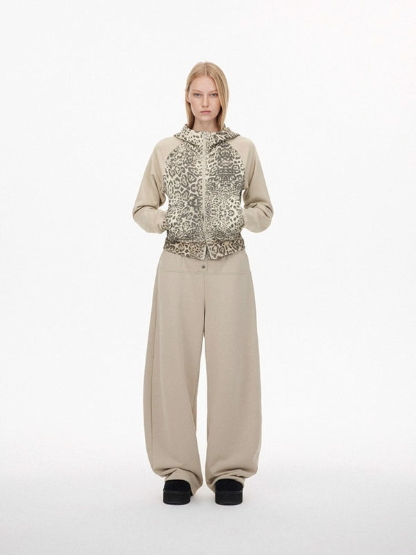 Casual Relaxed Button Detail Sport Sweatpants