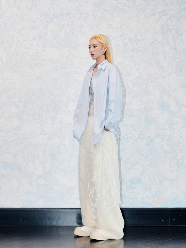 Double Collar Loose Shirt