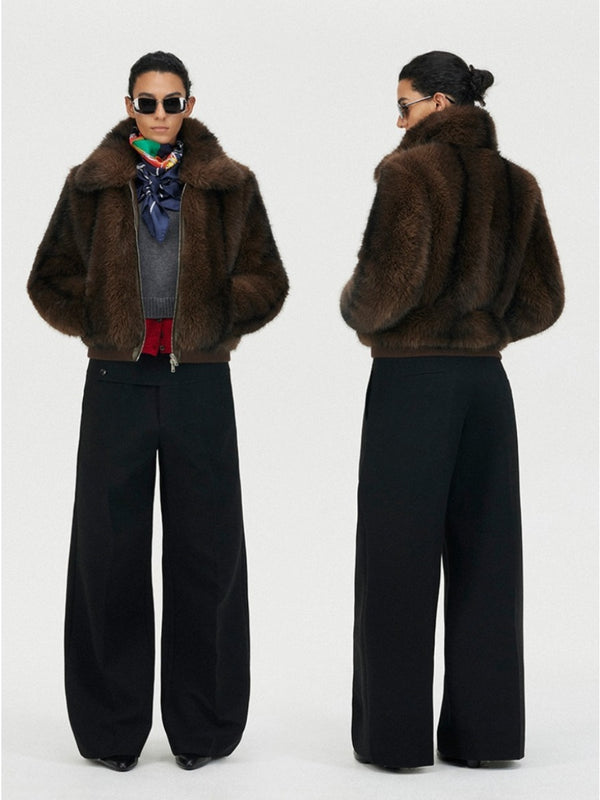 Lapel Short Suede Fur Jacket「NEW」