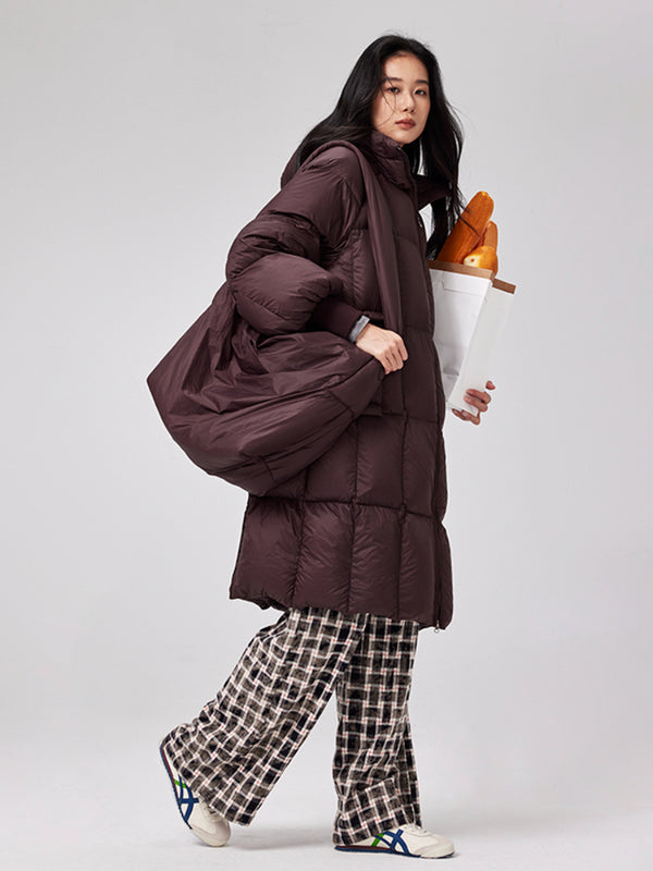 Over-the-knee Hooded Down Jacket