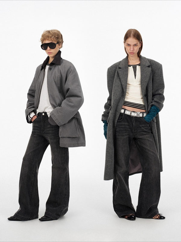 Retro Low-rise Embroidered Flared Jeans「NEW」