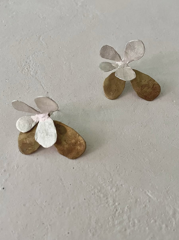 Butterfly Handmade Sterling Silver Texture Earrings