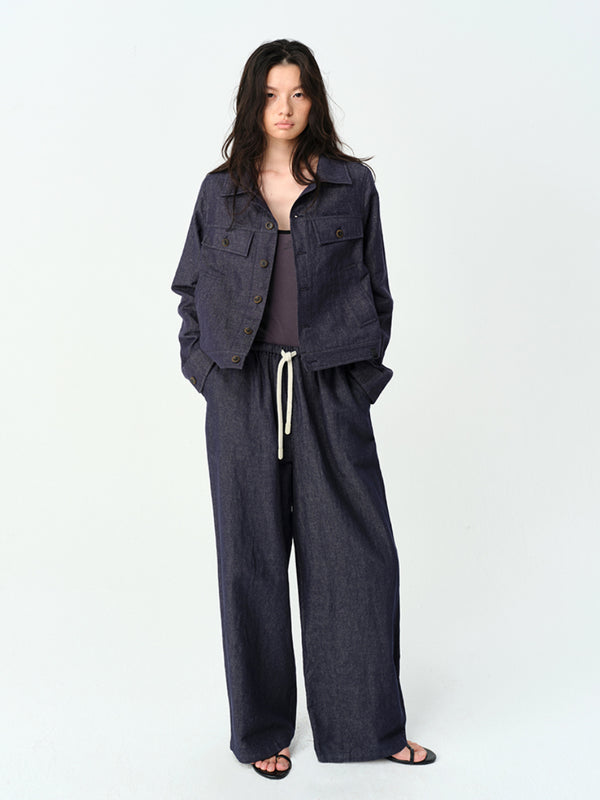 Cotton and Linen Imitation Denim Set