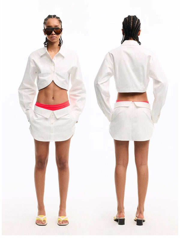 White Shirt-style Skort