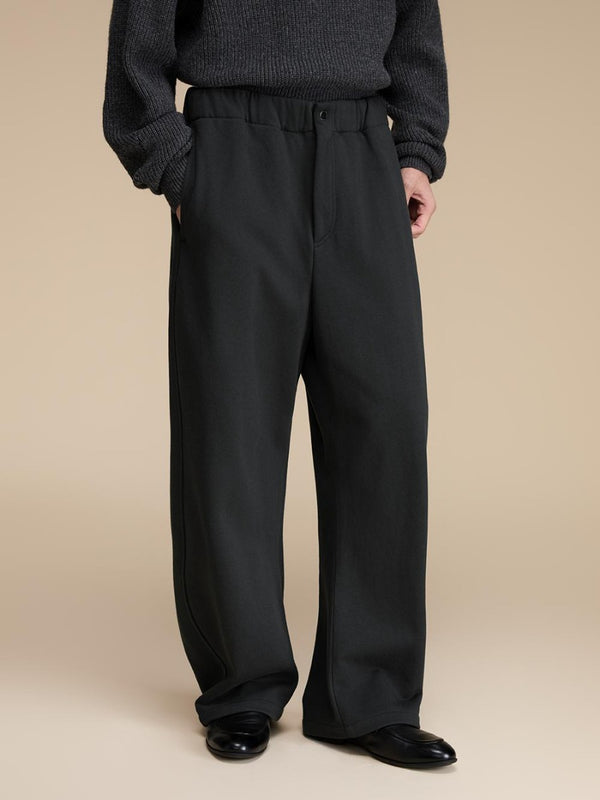 Drawstring Elastic Waist Scimitar Sweatpants