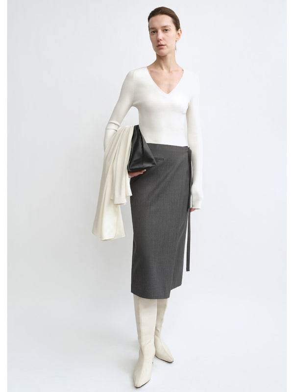 Merino Wool Straight Skirt