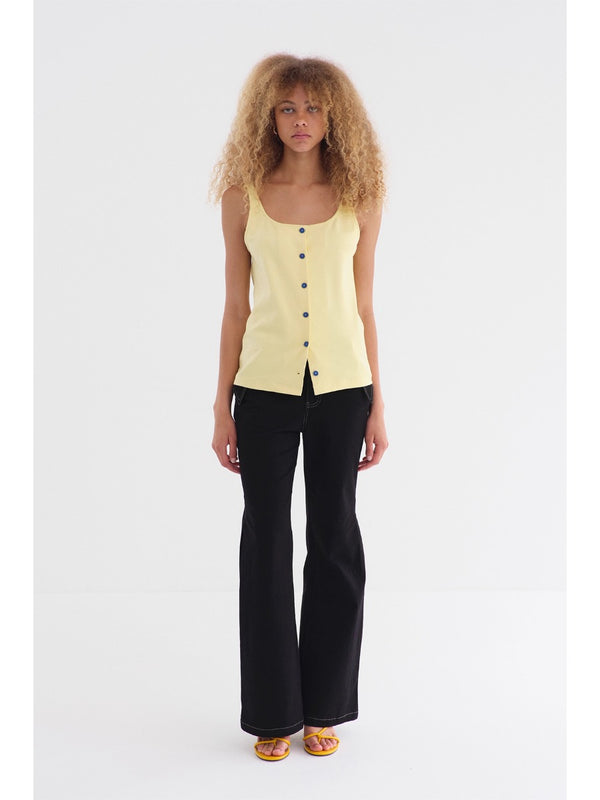Pocket-stitched Bootcut Pants