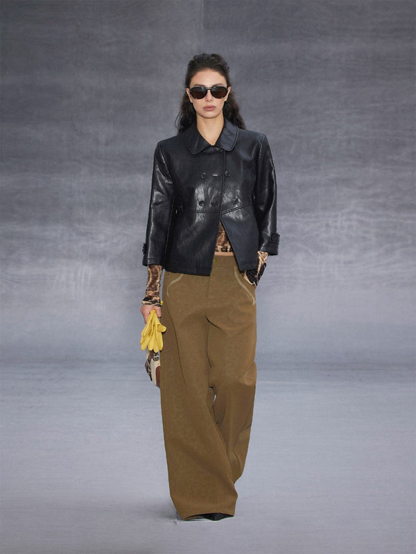 3/4-Sleeve Leather Jacket「NEW」