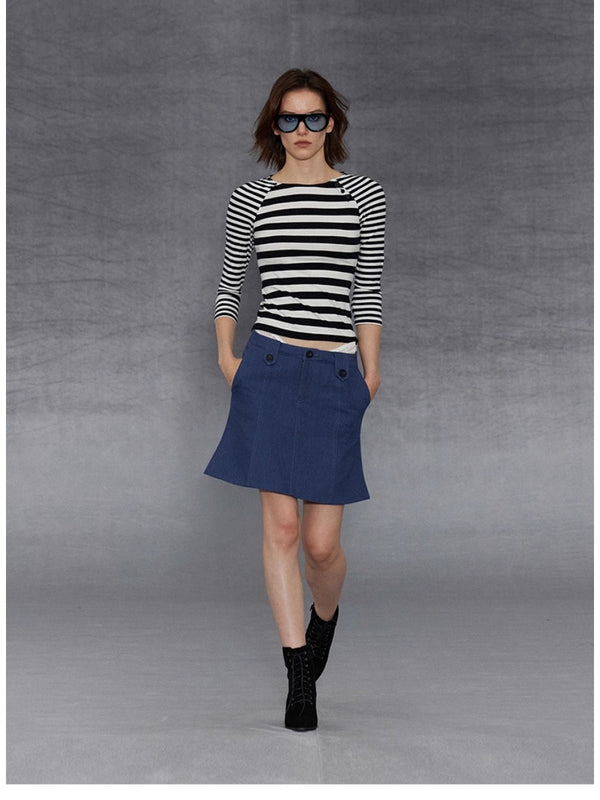 Vintage Twill Fishtail Skirt