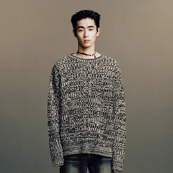 Wool-Blend Long-Sleeved Knitted Sweater