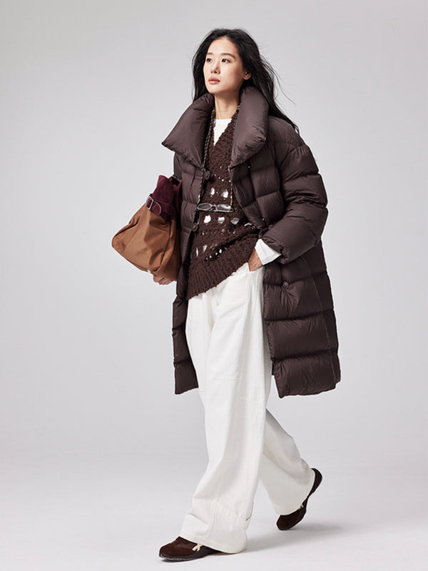 French Puff Long Down Jacket