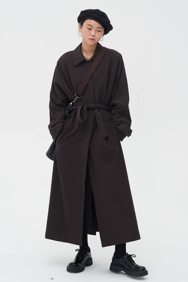 Raglan Sleeve Trench Coat