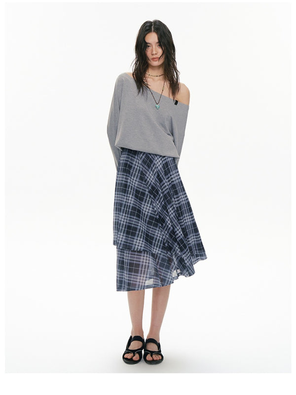 Ruffled Plaid Skirt
