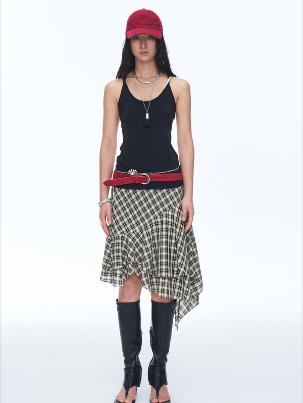 One-side Twist Embroidered Camisole