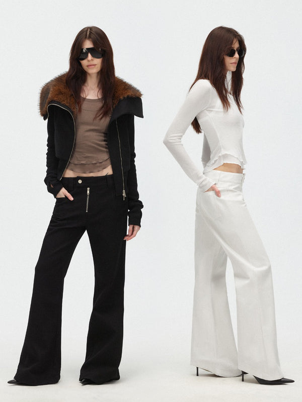 Casual Curved Flared Pants