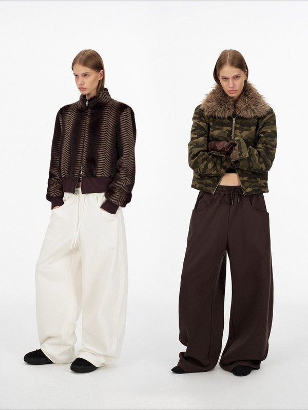 Retro Drawstring Straight-leg Loose Sweatpants「NEW」