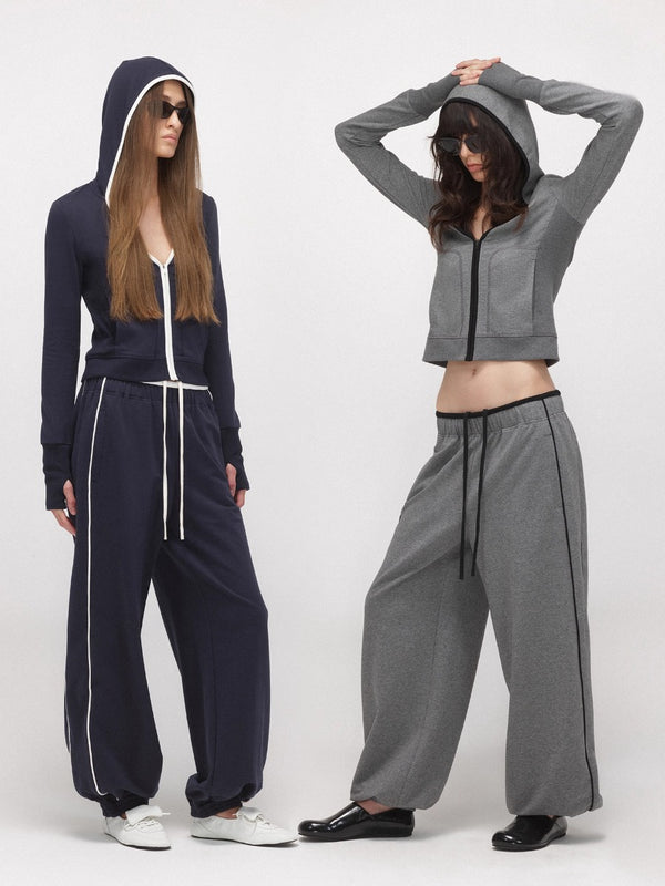 Contrast Color Cuffed Sweatpants