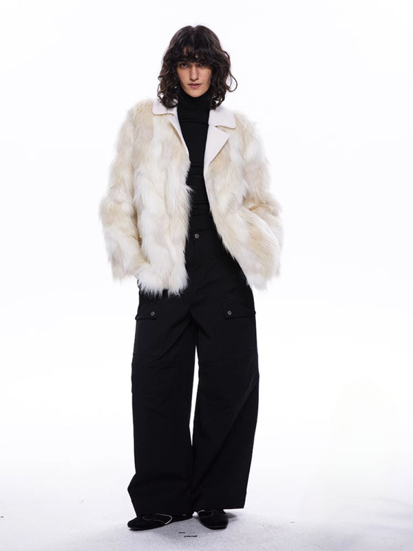 Off-white Faux Fur Coat