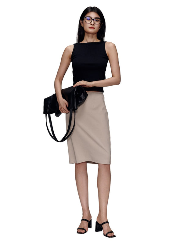 Office Siren Straight Retro Low Waist Skirt