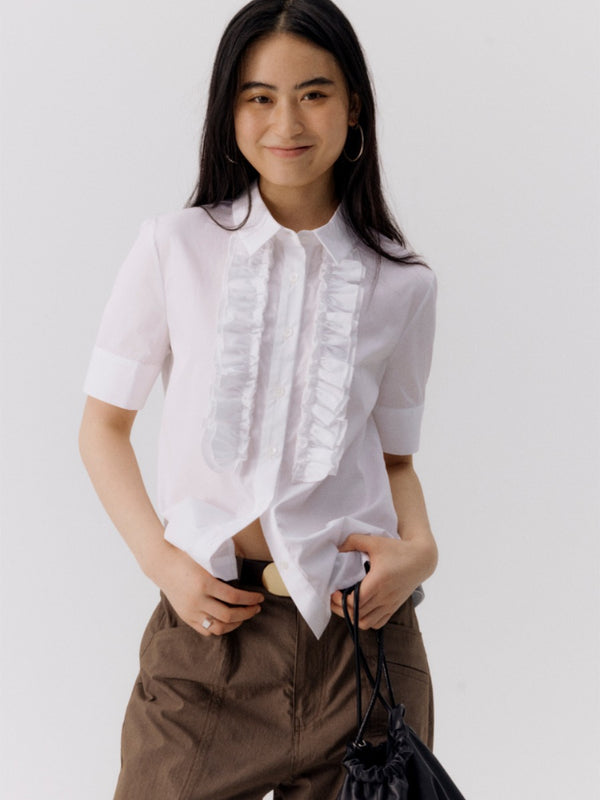 Double-layer Fungus Lace Shirt