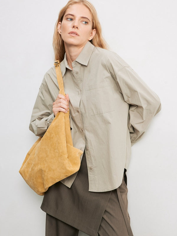 High-density Square Neck Long-sleeved Shirt