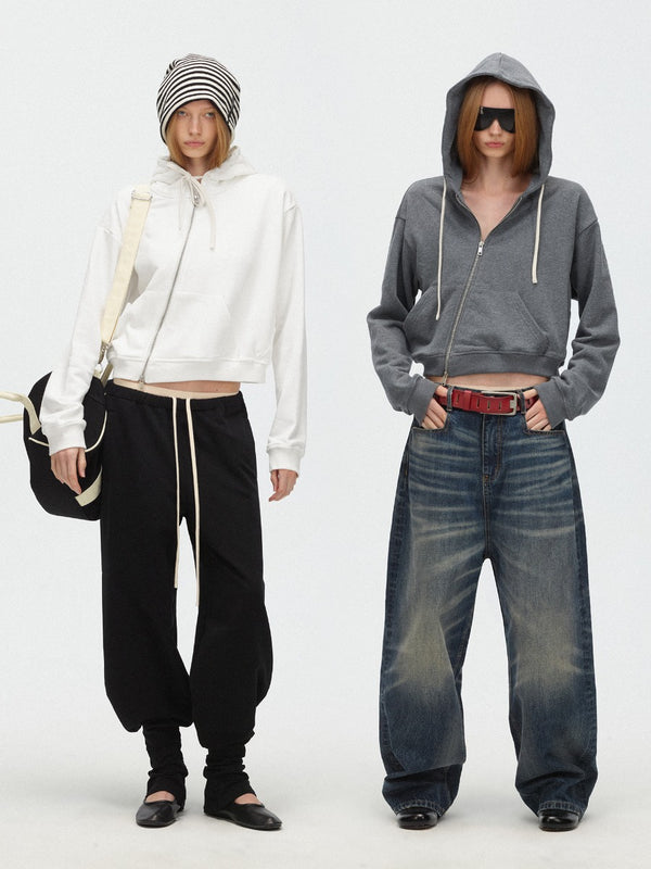 Slash Zip Hooded Sweatshirt