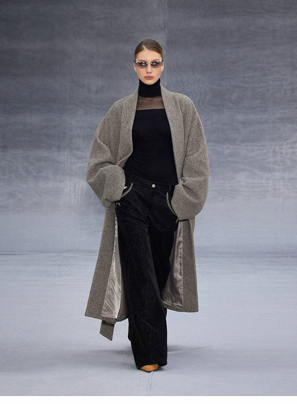 Drop-shoulder Belted Coat「NEW」