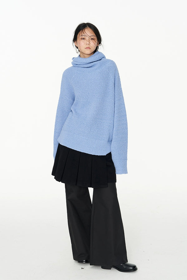 Open-back Turtleneck Sweater