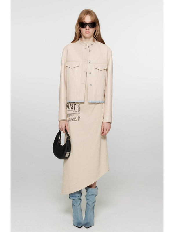 Suede Sheepskin Short Leather Jacket