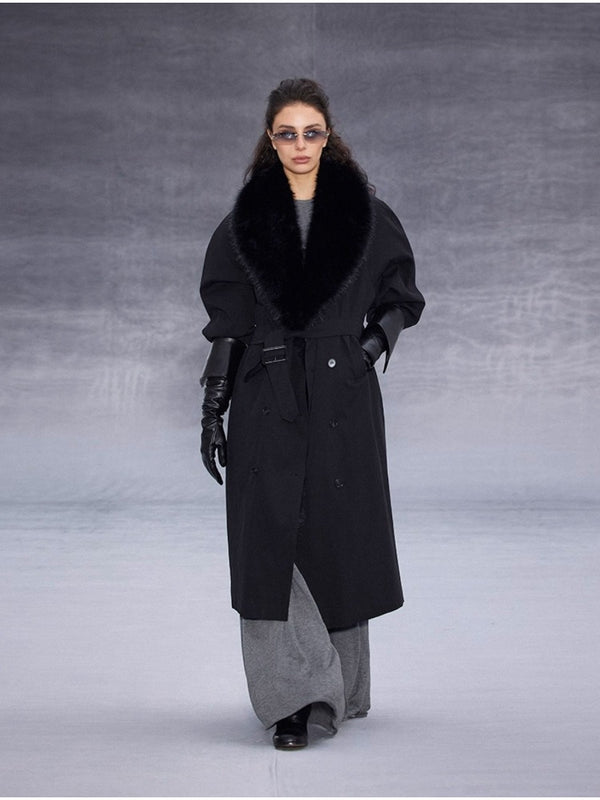 Fur Collar Trench Coat「NEW」