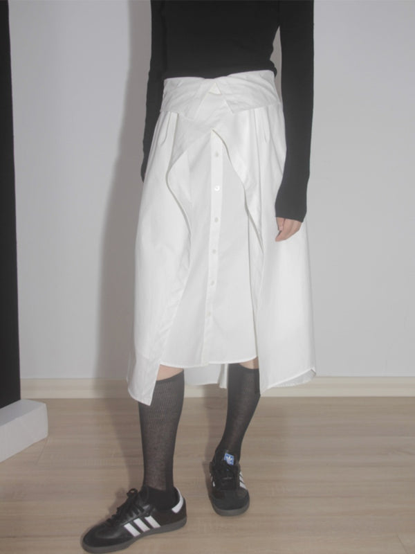 White Shirt Design Skirt