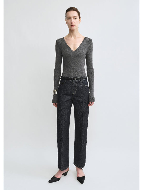 Tapered Cropped Jeans
