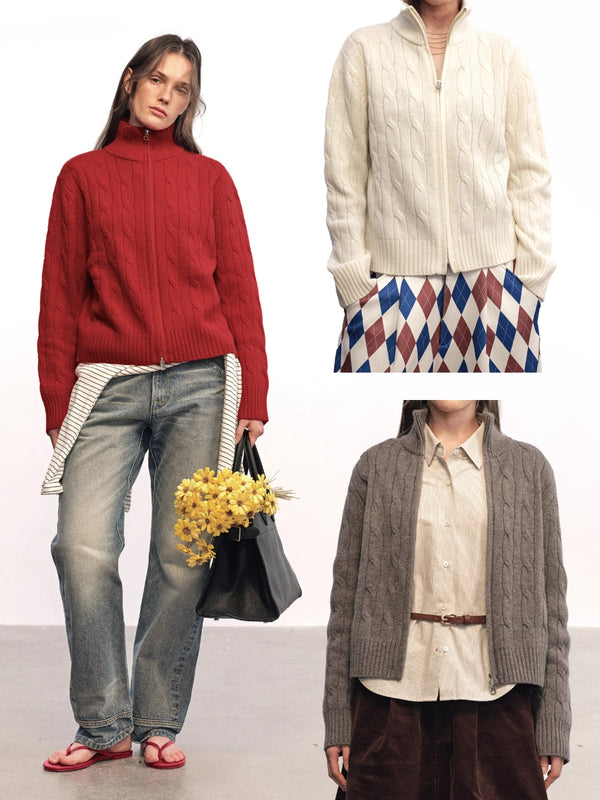 Twisted Flower Knitted Cardigan「NEW」