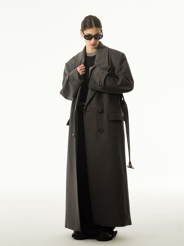 Hepburn Lapel Woolen Coat