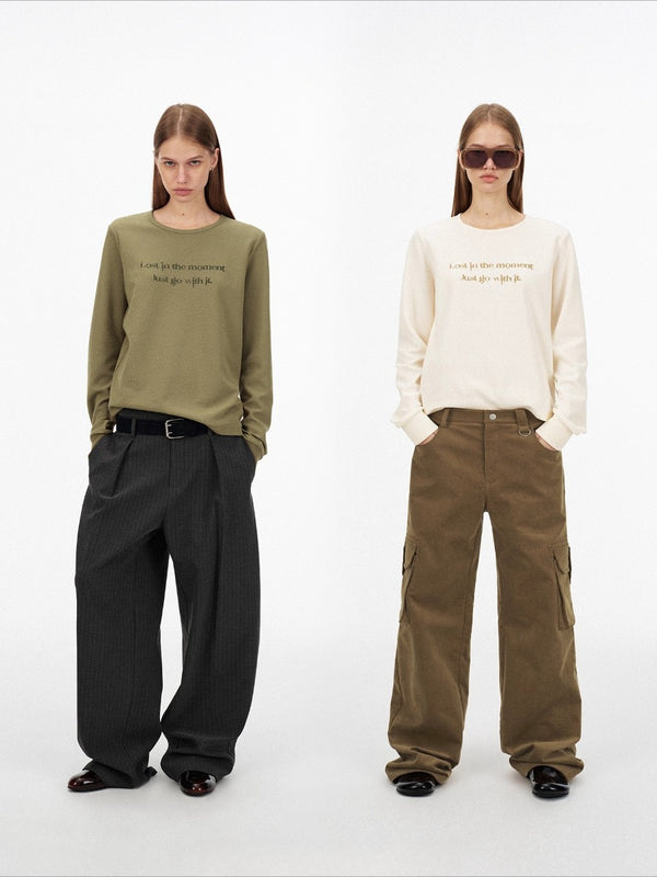 Retro Printed Long-sleeved Top「NEW」