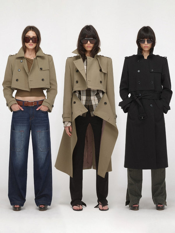Detachable Shoulder Trench Coat