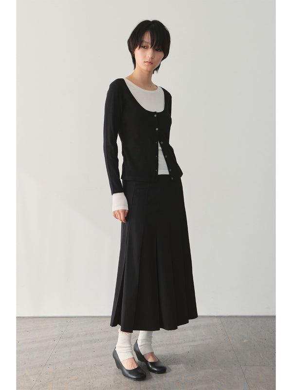 Retro Fake Two-piece Tencel Wool  Knitted Sweater「NEW」