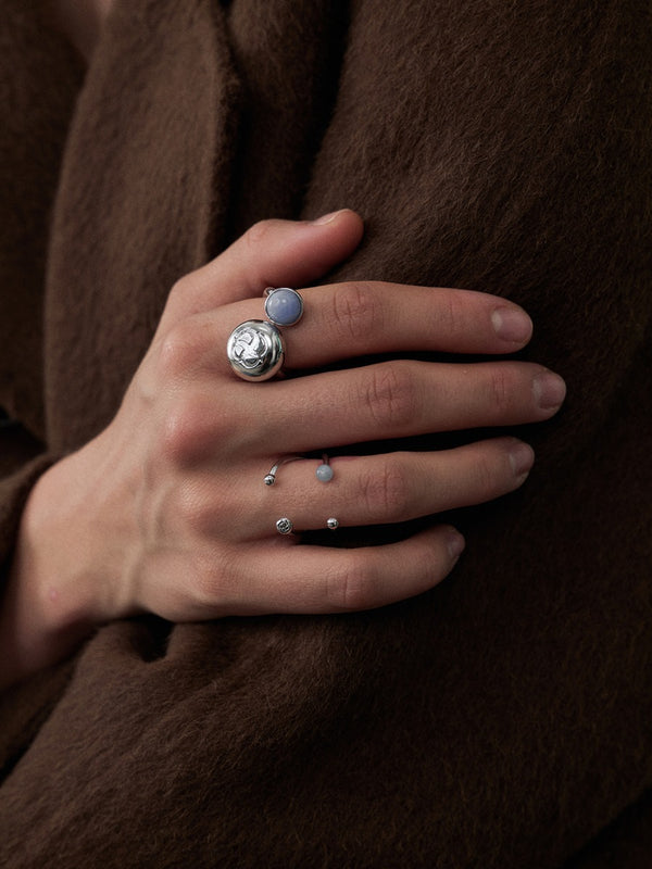 Irregular Curve Opening Stacked Ring