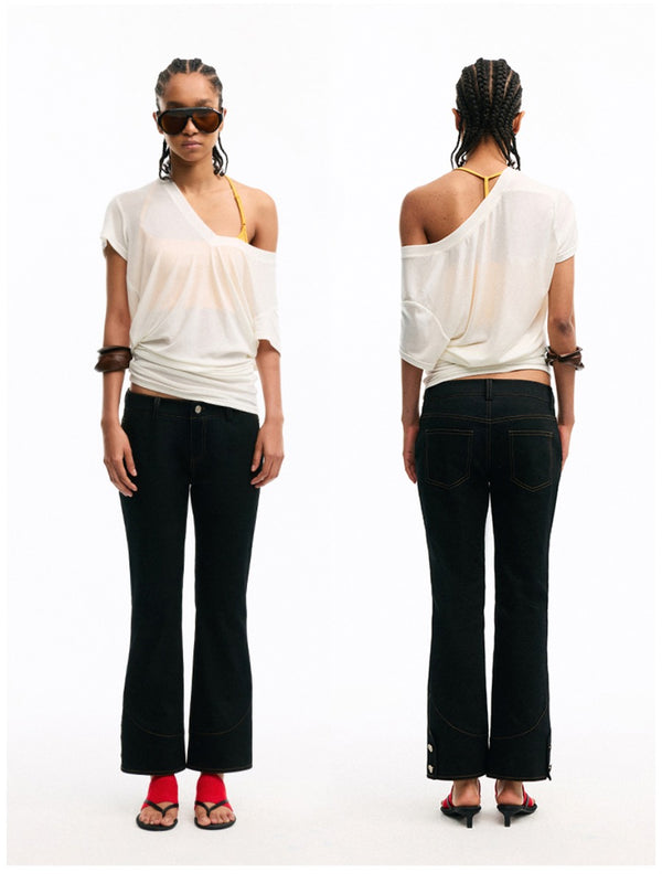 V-neck Casual Loose T-shirt