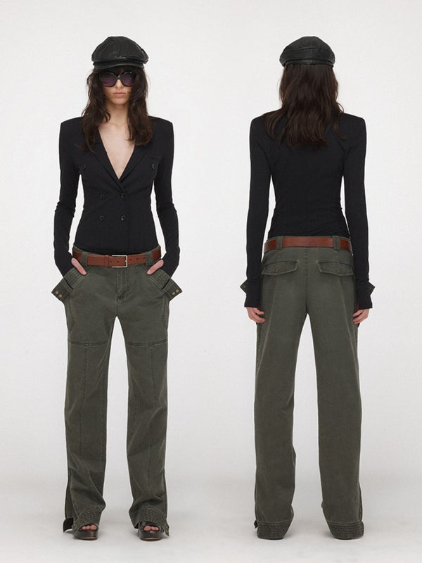 Double-breasted Knitted Bodysuit Blazer