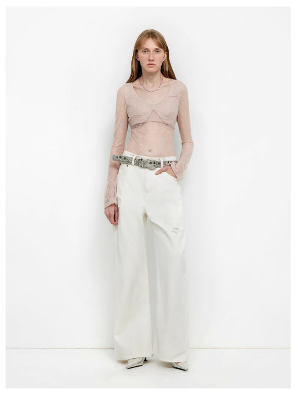 Retro Wide Leg Light Jeans